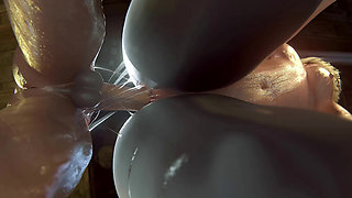 Ada Wong & Ashley Graham: Ripped Pants Doggystyle - Resident Evil 3D
