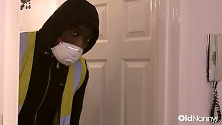 Blonde BBW Granny Sucks BBC in Kitchen to Passionate Bed