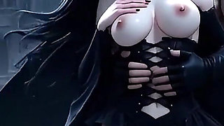 Goth Girl Bound by Vampire Lord - BDSM Monster Hentai 1