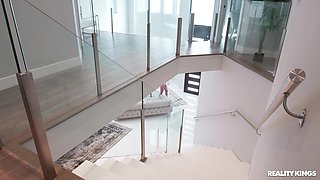 How Hot Can You Suck? Gizelle Blanco and Gal Ritchie Teaching Blowjob on Dildo Toy at We Live Together