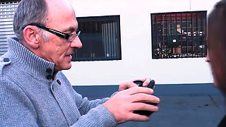 Old man persuades German woman to have sex on the street