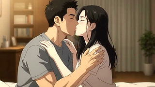Stepsister Kissing practice with her stepbrother before his date with boyfriend