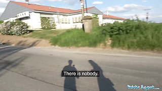 Frida Sante's blowjob action by Public Agent