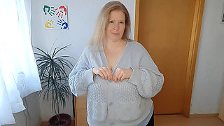 Curly Dreams German MILF Undresses Big Natural Tits Solo 4K