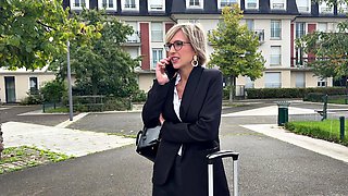French TS Seduces Her Driver