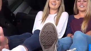 Foot Fetish Fun in the Car with My Amateur Slave