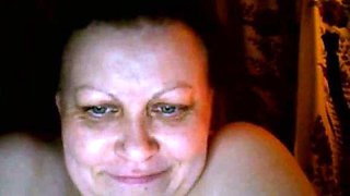Big-tit Russian BBW Mom Plays on Skype