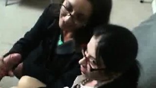 Milf Persia and Tatiana milk young Joey when he masturbates