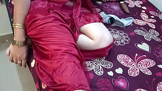 New Red Dress La Aunty Super Sex with Boy Friend