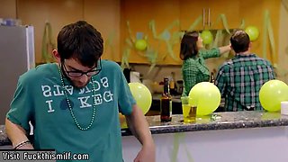 Lucky Brothers First Threeway With Slutty Step Sisters
