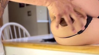 Petite Latina beauty craves intense stretching with daring homemade passion