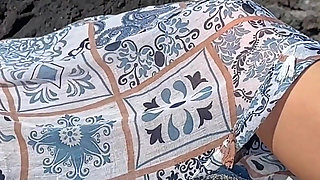 Caught Girl While She Fingering Her Pussy on the Beach