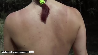 Outdoor anal fuck with the gorgeous French brunette Julia Gomez - MMM100