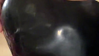 Kinky Slavedoll R Vol.019: a Rubber-masked Woman Suspended by an Anal Hook Drools and Gives a Blowjob...