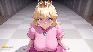 Princess Peach Rewards You with Sex for Saving Her! Super Mario 3D Hentai Sex Uncensored