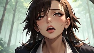 A red-hot and blushing DT in the misty forest