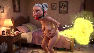 Granny Farting Heavily in Bedroom - Long & Stinky Farts