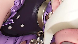 Mercy Kitty Cosplay - Tight Pussy Needs a Big Dick Overwatch 3D Animation