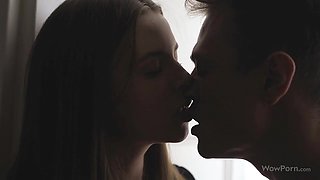 Busty Russian Fucked Standing Up - Blowjob