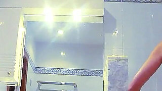 Husband puts milf Jaquelin monster toy in the pussy and then fucks her