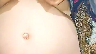 Desi Red Lipstick Bahbi Boobs Show with Pregnant