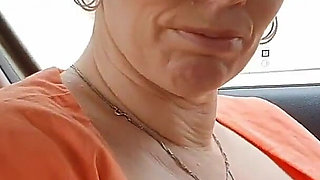 Blowjob in Moving Car