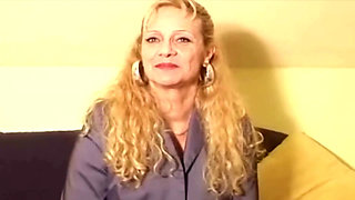 French Babe Playing with Huge Toy at Her Casting