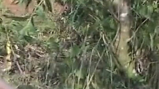 Outdoor foot licking