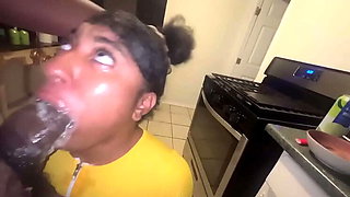 My Stepsister Fiji Sucks BBC Dick - Blowjob & Doggystyle with Curvy Ebony Slut