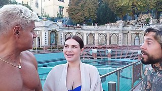 Big-titted Apra Shay devours Porno Dan in a steamy poolside encounter