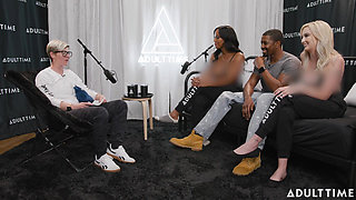 Pornstars Podcast After 3-way! Lexi Lore, Isiah Maxwell, & August Skye the Adult Time Podcast