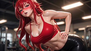 Compilation Ai Rias Gremory Gym Training Sweat Sensual Shiny Body
