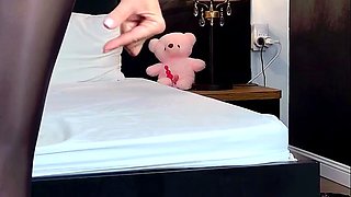 Close up teen foot worship