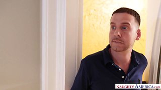 Sexy MILF Gia Giacomo Wears Lingerie and Fucks Son's Friend When Her Husband Is Late to Sexy Time