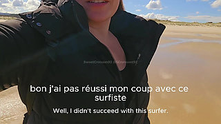 French Wife HUNTING for a Stranger on the Beach (I Sucked a Kitesurfer) - Catrine Croissant