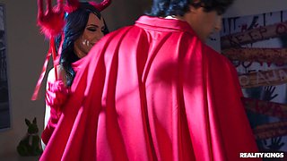 Crazy College GFs as Nurses and Angels at Sexy Dorm Floor Halloween Party - Tommy Parker