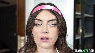 Brown-haired girlfriend Selina Bentz nicely fucked from behind