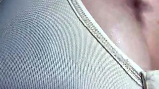 Big Boobed Blonde Masturbates With A Dildo In The Bathroom