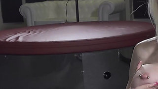 Italian Blonde Bimbo with Huge Tits Fucked in the Ass and Creampied