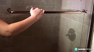 Milly Marks starts her day with a shower and a nice cum