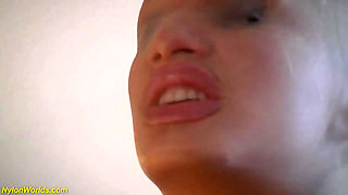 Hot flexible ballerina sandy destroyed her nylon mask