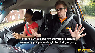 Fake Driving College - Fake Driving College Instructor Saves a Clueless Student From Failure with a Hard Cock Riding