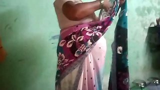 Desi Housewife Priyanka314 in Saree Cheating on Husband - Long Hair Indian Aunty Hardcore