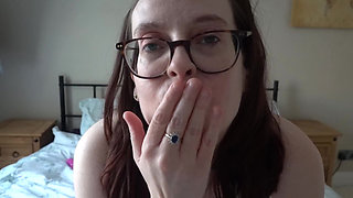 Naughty Secretary Playing with Rabbit Vibrator and Masturbating