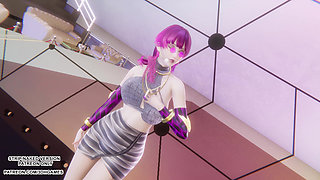 MMD MAMAMOO - Starry Night Evelynn Sexy Kpop Dance League of Legends Hentai Uncensored 4K 60FPS