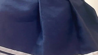 Hana Cute Sexy in School Girl Outfit