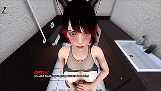 Stepsister Helping Her 18 Plus Stepbro With Mouth Inside Toilet