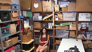 Brunette babe Jade Amber indulges in a steamy oral session with Tommy Gunn in the office