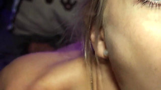 Fit German Girlfriend Give Sloppy POV Blowjob with Much Saliva and Get CIM