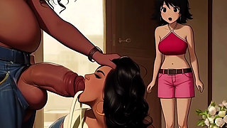 Korean MILF's Stepdaughter Likes to Watch